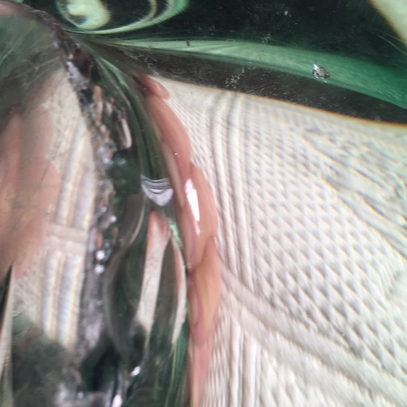 Val St Lambert green swirl ashtray 1960’s - Picture 8 of 8